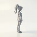 Mô hình 3D cô nàng cổ vũ (Cheerleader) xinh đẹp, sắc nét - Thumbnail 3