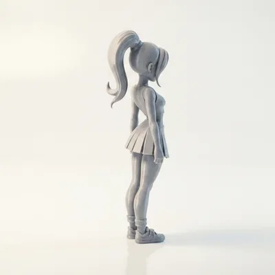 Mô hình 3D cô nàng cổ vũ (Cheerleader) xinh đẹp, sắc nét