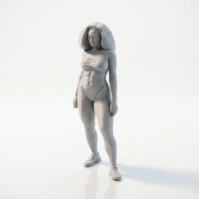 Mô Hình Nhân Vật Nữ Vận Động Viên Khỏe Khoắn - File In 3D