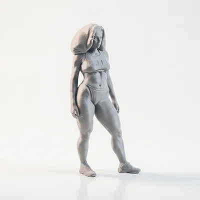 Mô Hình Nhân Vật Nữ Vận Động Viên Khỏe Khoắn - File In 3D