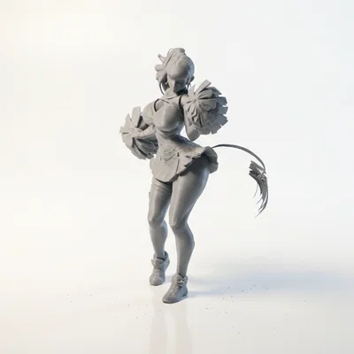 Mô hình 3D Cheerleader: Nữ cổ động viên năng động (STL file)