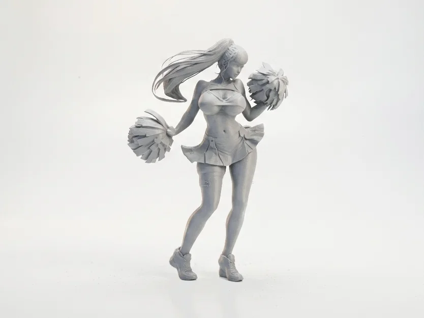 Mô hình 3D Cheerleader: Nữ cổ động viên năng động (STL file) - Image 2