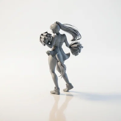 Mô hình 3D Cheerleader: Nữ cổ động viên năng động (STL file)
