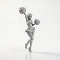 Mô hình 3D Figurine Nữ Cổ Động Viên Cheerleader Đẹp Mắt - Thumbnail 2