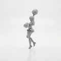 Mô hình 3D Figurine Nữ Cổ Động Viên Cheerleader Đẹp Mắt - Thumbnail 4