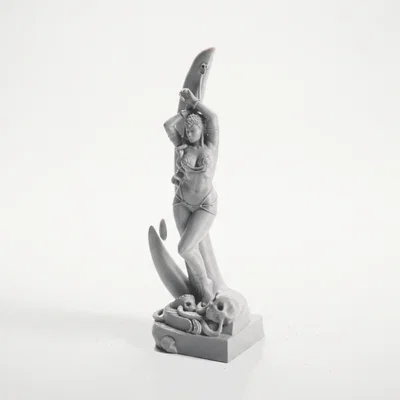 Mô hình Nữ chiến binh xiềng xích Fantasy 3D - File in 3D ấn tượng