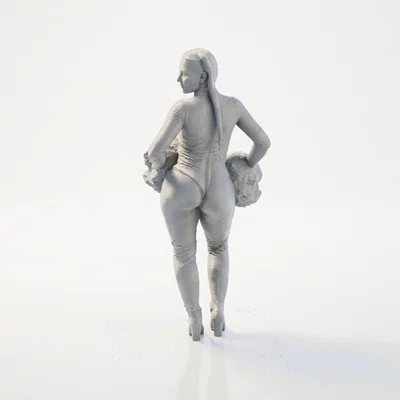 Mô Hình Nữ Cổ Vũ 3D (Cheerleader Figurine) Có Thể In Ấn