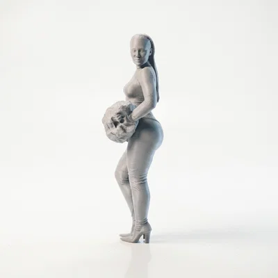 Mô Hình Nữ Cổ Vũ 3D (Cheerleader Figurine) Có Thể In Ấn