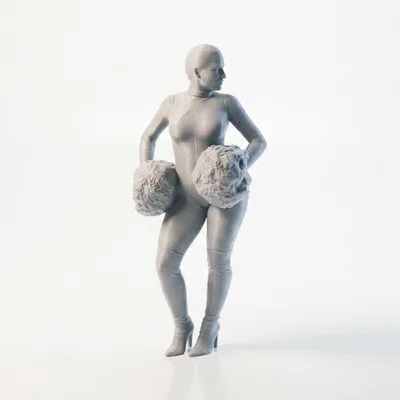 Mô Hình Nữ Cổ Vũ 3D (Cheerleader Figurine) Có Thể In Ấn