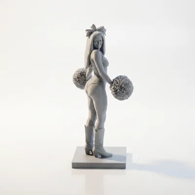 Mô hình 3D cô gái cổ vũ thể thao - Cheerleader Figurine