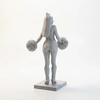 Mô hình 3D cô gái cổ vũ thể thao - Cheerleader Figurine