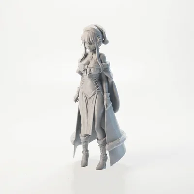 Mô hình tượng cô gái Anime Giáng sinh in 3D