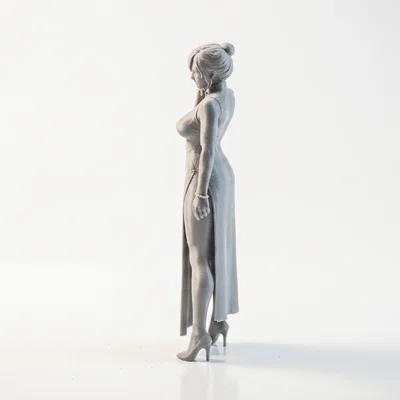 Mô hình tượng cô gái mặc xường xám in 3D cực đẹp