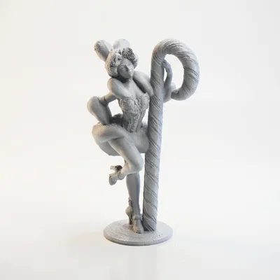 Mô hình tượng cô gái Candy Cane trang trí Giáng sinh in 3D