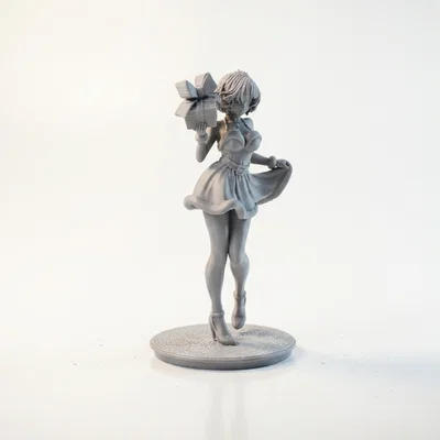 Mô hình 3D cô nàng anime quà tặng Giáng sinh