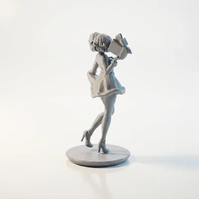 Mô hình 3D cô nàng anime quà tặng Giáng sinh