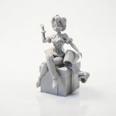 Mô hình tượng nữ nhân Christmas Gift Babe in 3D