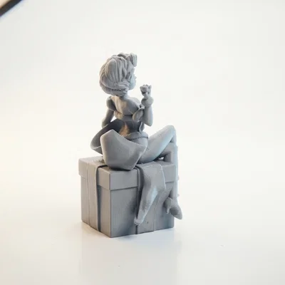 Mô hình tượng nữ nhân Christmas Gift Babe in 3D