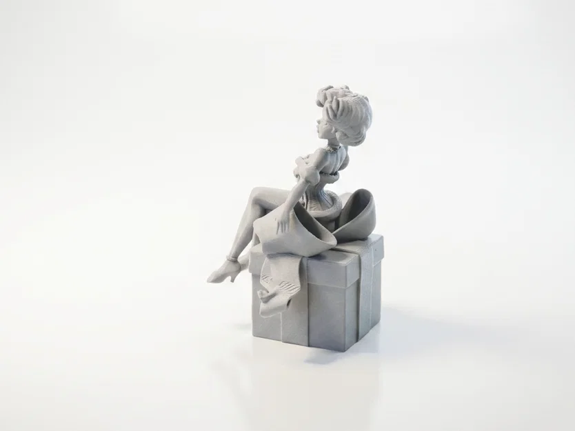 Mô hình tượng nữ nhân Christmas Gift Babe in 3D - Image 4