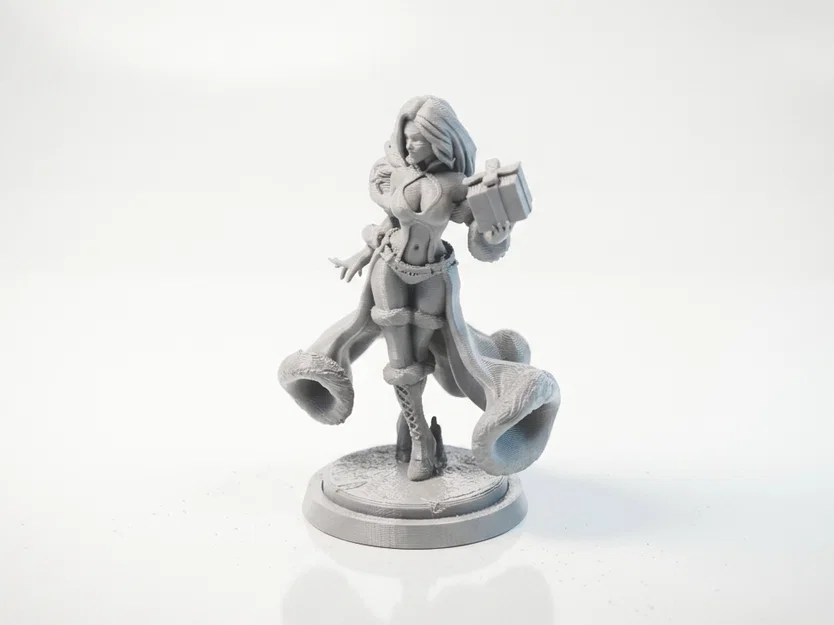Mô hình tượng nữ xinh đẹp chủ đề Giáng sinh (File 3D in ấn) - Image 1
