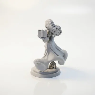 Mô hình tượng nữ xinh đẹp chủ đề Giáng sinh (File 3D in ấn)