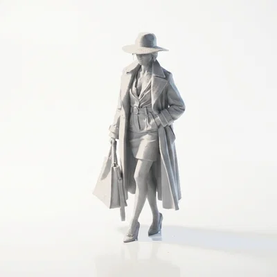 Mô hình 3D Quý cô sang trọng - Tượng thời trang nữ in 3D