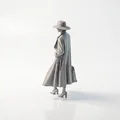 Mô hình 3D Quý cô sang trọng - Tượng thời trang nữ in 3D - Thumbnail 4