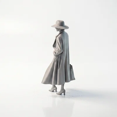Mô hình 3D Quý cô sang trọng - Tượng thời trang nữ in 3D