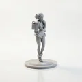 Mô hình 3D cô gái Giáng sinh cầm quà tặng - Tượng trang trí in 3D - Thumbnail 2