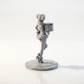 Mô hình 3D cô gái Giáng sinh cầm quà tặng - Tượng trang trí in 3D - Thumbnail 3