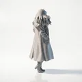 Mô hình tượng nữ quý cô mặc áo khoác thanh lịch - File in 3D - Thumbnail 3