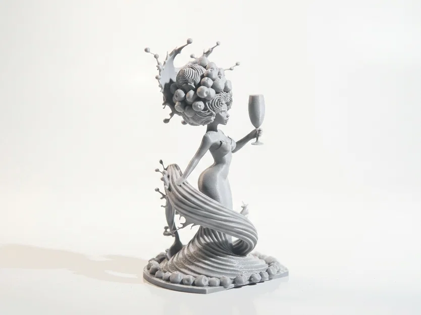Mô hình 3D Quý Cô Nâng Ly Cocktail (Cocktail Lady Figurine) - Image 2