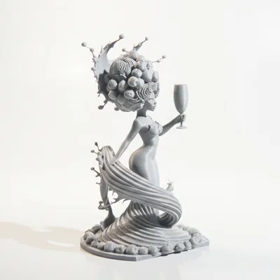 Mô hình 3D Quý Cô Nâng Ly Cocktail (Cocktail Lady Figurine)
