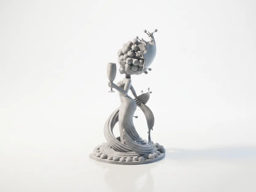 Mô hình 3D Quý Cô Nâng Ly Cocktail (Cocktail Lady Figurine) - Image 4