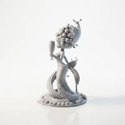 Mô hình 3D Quý Cô Nâng Ly Cocktail (Cocktail Lady Figurine)