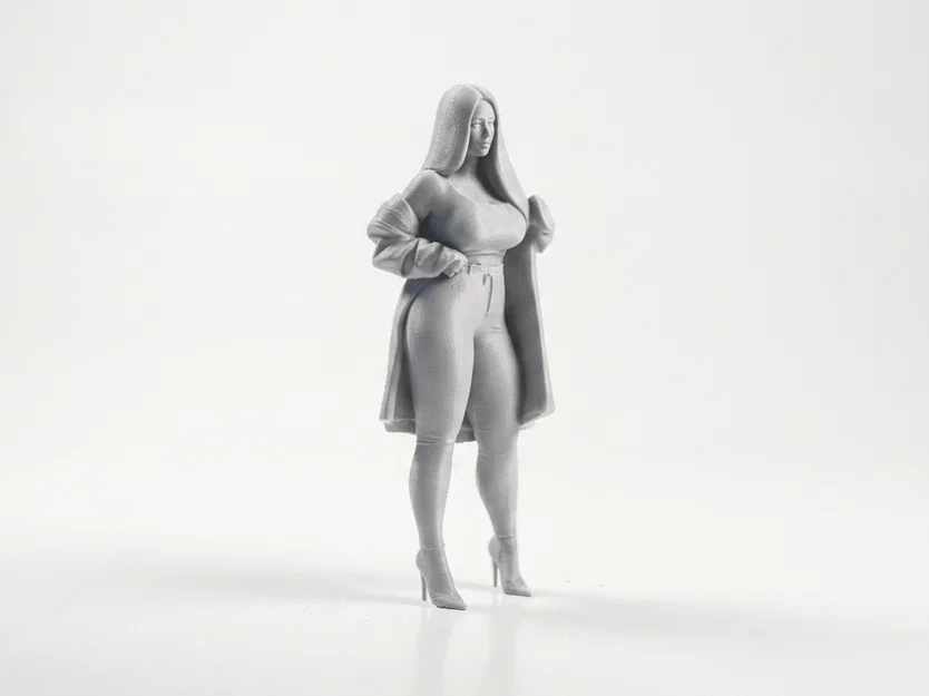 Mô hình Figurine Quý cô mặc áo choàng thanh lịch - File in 3D - Image 2