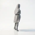Mô hình Figurine Quý cô mặc áo choàng thanh lịch - File in 3D - Thumbnail 3