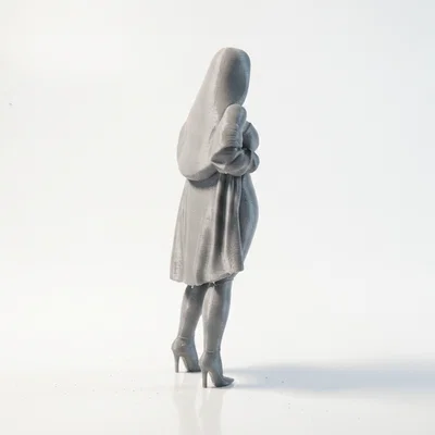 Mô hình Figurine Quý cô mặc áo choàng thanh lịch - File in 3D