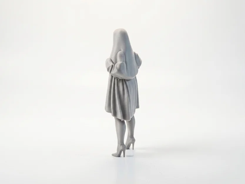 Mô hình Figurine Quý cô mặc áo choàng thanh lịch - File in 3D - Image 4