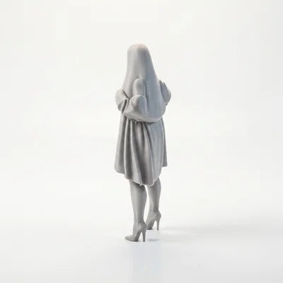 Mô hình Figurine Quý cô mặc áo choàng thanh lịch - File in 3D