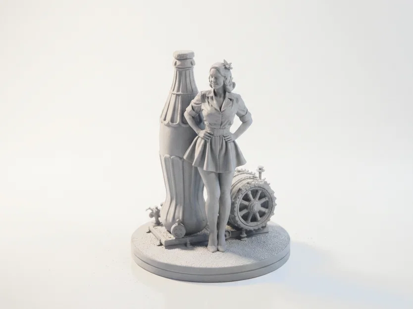 Mô hình 3D Nàng Pin-Up Phong Cách Cổ Điển Có Thể In Được - Image 1