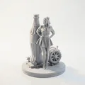 Mô hình 3D Nàng Pin-Up Phong Cách Cổ Điển Có Thể In Được - Thumbnail 1