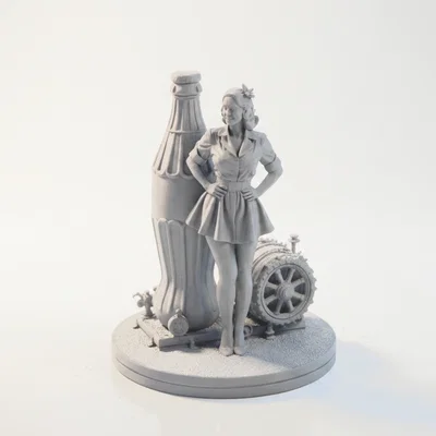 Mô hình 3D Nàng Pin-Up Phong Cách Cổ Điển Có Thể In Được