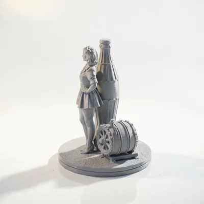 Mô hình 3D Nàng Pin-Up Phong Cách Cổ Điển Có Thể In Được