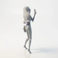 Mô hình nhân vật nữ Cool Beach Girl 3D có thể in được - Thumbnail 3