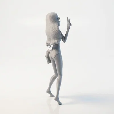 Mô hình nhân vật nữ Cool Beach Girl 3D có thể in được