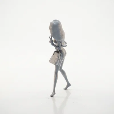Mô hình nhân vật nữ Cool Beach Girl 3D có thể in được