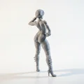 Mô hình tượng nhân vật nữ Cool Girl cực chất cho in 3D - Thumbnail 3