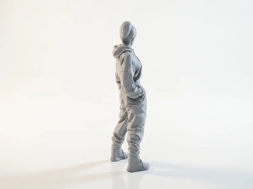 Mô hình tượng cô gái mặc Hoodie phong cách Streetwear - File in 3D - Image 3