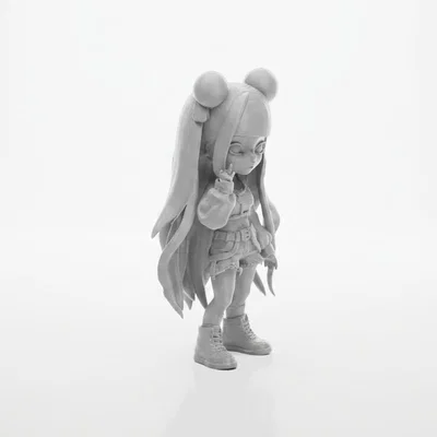 Mô hình nhân vật anime Cool Girl 3D có thể in được